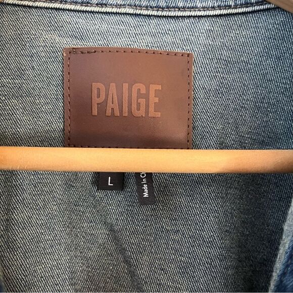 Paige Mens LAFFERTY SCOUT DENIM JACKET IN BLUE Size Large NWT - Picture 3 of 8